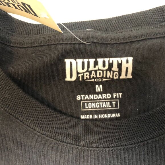 Duluth Men's T-Shirt Size M Black Longtail T Standard Fit Short Sleeve - Picture 8 of 9